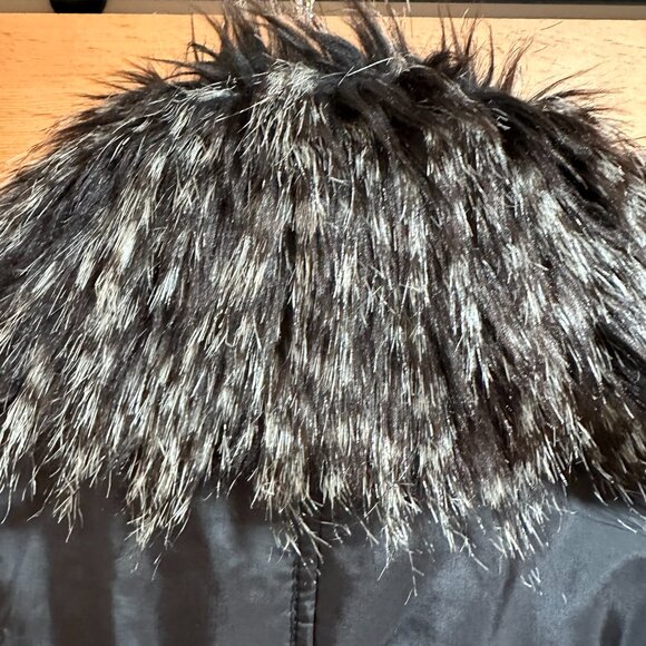 Michael Kors Moto Coat with Asymmetrical Front Zipper & Faux Fur Collar Size M - Picture 5 of 12